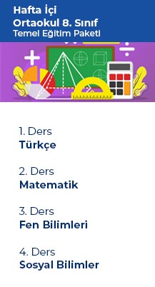 8.sınıf- Ortaokul Temel Eğitim Paketi DKSS-OTEP-8-2021